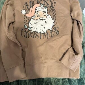 Santa Graphic Brown Sweatshirt